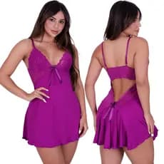Camisola Feminina Daniela sem Bojo de Microfibra Light e Renda