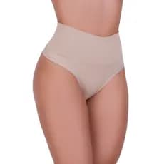 Calcinha Feminina Sport modeladora gestante fio dental duplo cintura alta de Microfibra
