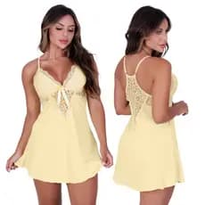 Camisola Feminina Gabriela sem Bojo Nadador de Microfibra Light com Renda