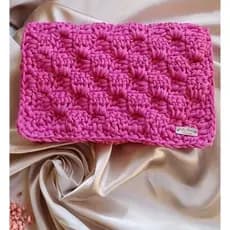 Clutch para festas /Bolsa de mão/Clutch de crochê/Fio Poliéster