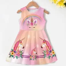 Vestido Infantil Temático Unicornio