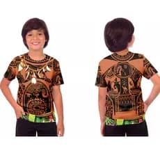 Camisa Masculina Infantil Menino Estampa Maui