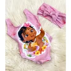 Body Infantil menina com Tiara