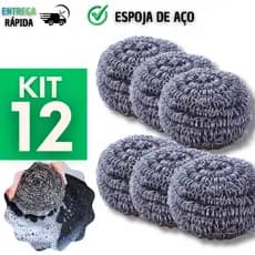 Esponja de Aço Inox Não Enferruja Limpeza Pesada Panelas Grelhas Casa Cozinha