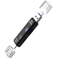 Leitor De Cartão Micro Sd Adaptador Usb 2.0 Otg 5 Em 1