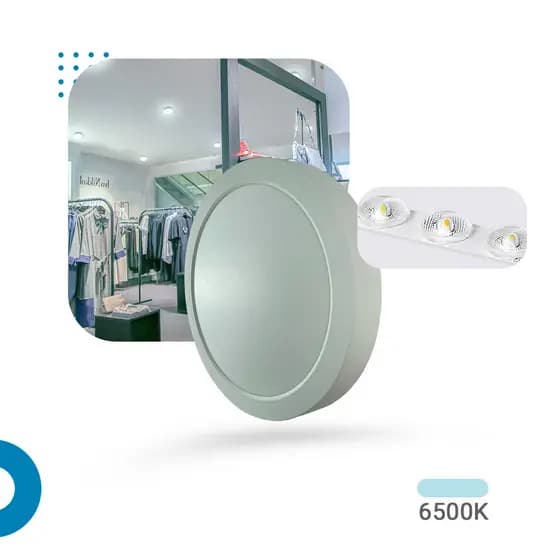 Painel Led Redondo 18w 22 Cm Sobrepor Luminária P/ Teto Palide