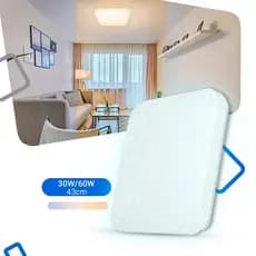 Luminária Plafon Led - Borda Infinita 30w - 60w Quadrado Para Teto