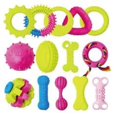 Brinquedo Pet Anel Colorido com Cravos de Borracha 123 Útil