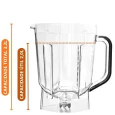 COPO 3,2L PARA LIQUIDIFICADOR OSTER OLIQ606 | OLIQ601 | OLIQ605 | OLIQ610 ORIGINAL SEM TAMPA