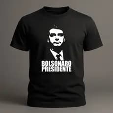 Camiseta masculina Presidente Bolsonaro camisa masculina blusa masculina 100%ALGODÃO blusa premium