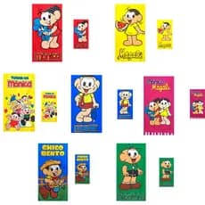 Monica - kit Toalha de Banho Infantil Magali Cebolinha Cascao 1,40 x 70cm Praia Piscina Personagens