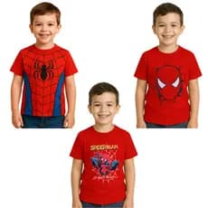 Camisa Camiseta Infantil Homem Aranha Fantasia Personagens Meninos Homem Aranha Marvel Super Herois