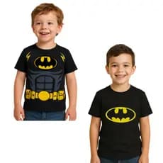 Camisa Camiseta Infantil Batman Fantasia Personagens Meninos Naruto Hulk Homem Aranha Super Herois