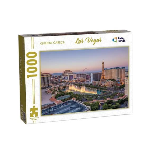 Quebra-cabeça Premium Las Vegas 1000 Peças Pais & Filhos Puzzle Jogo De Montar