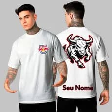 Camiseta personalizada do Bragantino Redbull com seu nome - time futebol