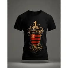 Camiseta premium time de futebol urubu rubronegro  mengao torcida personalizada