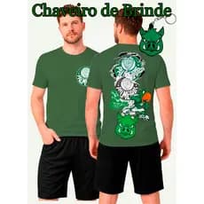 Camiseta verde personalizada futebol time 100% algodao confortavel