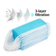 KIT 50 MÁSCARA DESCARTÁVEIS COM TRIPLA CAMADA DE PROTEÇÃO
