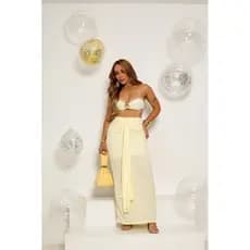 Conjunto Feminino Praia Verão Fim de Ano Coleção Festas | Look Elegante Leve e Confortável Natal Réveillon