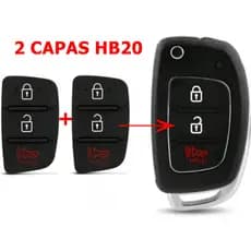 DUAS 2 CAPAS CHAVE HYUNDAI HB20/HB20S CONTROLE TELECOMANDO