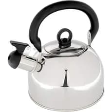 Chaleira Inox Apito Fogão Elétrico Ferve Rapido MOR