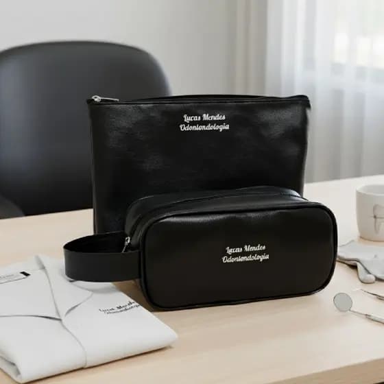 Porta Jaleco + Estojo Porta esteto esfigmo oximetro medicina enfermagem porta scrub personalizados
