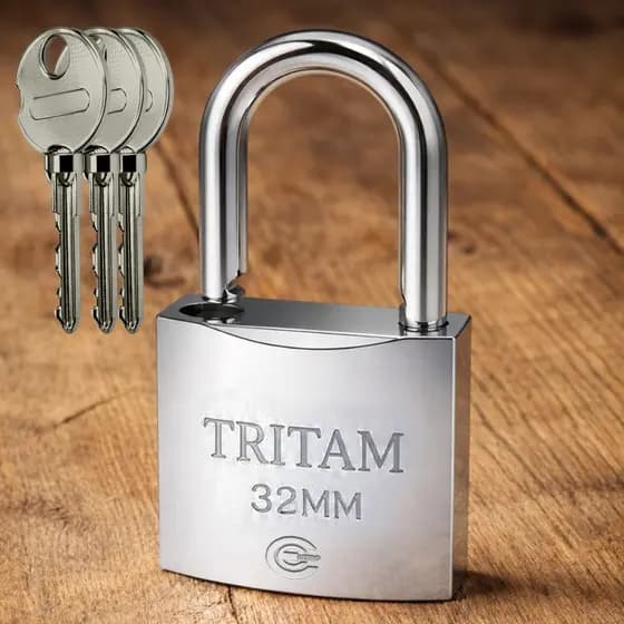 Cadeado Tritan 32m Chave Tetra Para Armario Portão Corrente Prevenção Antifurto Com 3 Chaves