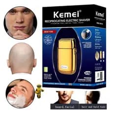 Aparelho Barbeador Shaver Kemei Serie Ouro TX1 Finalizador Recarregavel Sem Fio