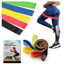 Kit 5 Faixas Elásticas Exercícios Academia Treine Em Casa