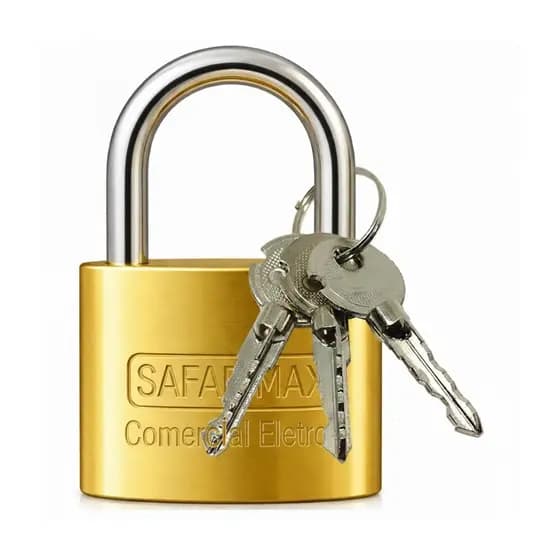 Cadeado Proteção antifurto SM40 para armario portão vitrine gaveta bike com 3 chaves