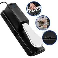 Pedal Sustain Profissional Soundblue Universal Compativel Teclado Piano Musical Yamaha Casio Privia Roland Korg Metal