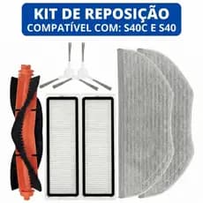 Kit Reposição Acessórios para Robô Aspirador Compatível com Xiaomi S40C E101 S40 OV81 H40 OV51