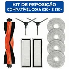 Kit Reposição Acessórios para Robô Aspirador Compatível com S10+ X10+ S20+ X20+
