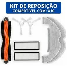 Kit Reposição Acessórios para Robô Aspirador Compatível com X10 B102gl