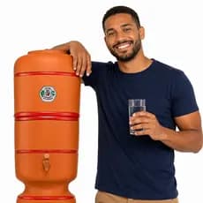 Filtro de Barro 6 litros 3 Litros Parte Superior e 3 Litros Parte Inferior + Vela CARVÃO ATIVADO
