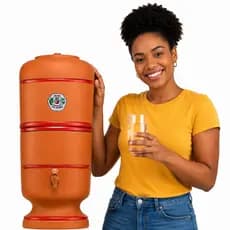 Filtro de Barro 6L com Vela Filtrante de Carvão Ativado Alta Qualidade
