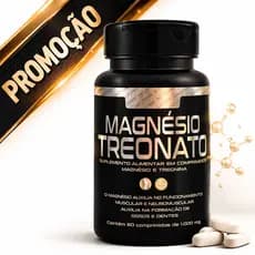 Magnésio Treonato 1000mg 60 Comprimidos Premium Suplemento Alimentar para Memória e Sono