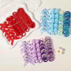 kit160 Xuxinhas+10 Presilha Prendedor de Cabelo Para Meninas 025-078