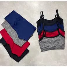 CONJUNTO SHORT+TOP  ALCINHA SEM BOJO PARA ATIVIDADES FISICA NO GERAL E TREINOS ESPORTIVOS