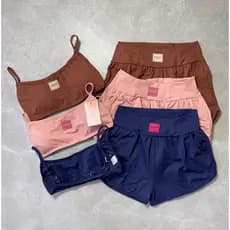 CONJUNTO SHORT EXCALIBUR TOP ALCINHA  COSTA FITA ZERO TRANSPARÊNCIA ACADEMIA TREINO