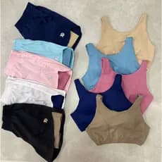 Conjunto Short  Duplo Rota+Top Reforcada Com Bojo Zero Transparencia
