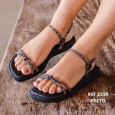 Sandália Papete Feminina Sandália Feminina com Strass
