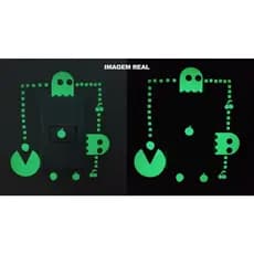 39 Img Adesivos Brilham no Escuro Fosforescentes Pac Man Interruptor - Decoração Quarto Infantil