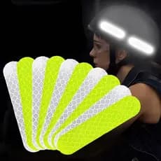20x Fitas Adesiva Refletiva Luminosa Segurança Carro Moto Capacete 8cm