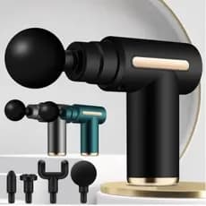 Massageador Elétrico Muscular Portátil Pistola Massageadora 4 Ponteiras Recarregável USB