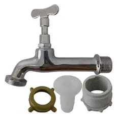 Torneira de Jardim e Tanque Chaveta Metal Cromada 1130