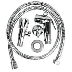 DUCHA HIGIÊNICA CROMADA COMPLETA METAL - GATILHO ABS (Flexível de 1,20metros)