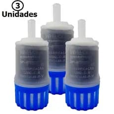 Refil Vela Filtro Universal Whilcla Purificador Kit 3 Peças Carvão Ativado Aprovação INMETRO