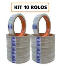 Rolos Fita Adesiva 18x50 Kit 2/5/10/20 Durex Transparente 18mmx50metros