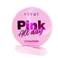 Pó Translucido Pink All Day Vivai – Efeito Matte, Sela a Maquiagem e Controla Oleosidade